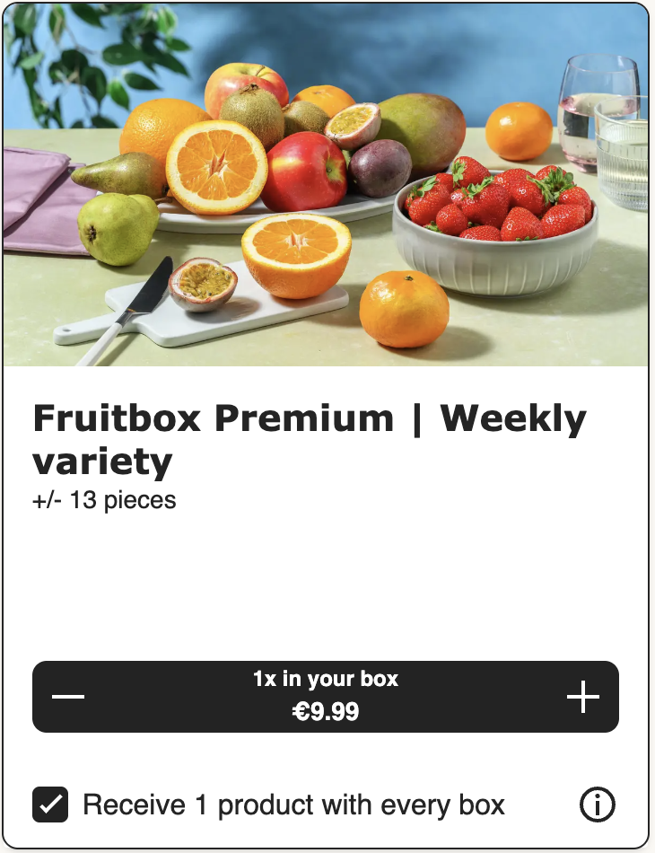 Add-on with subscription checkbox