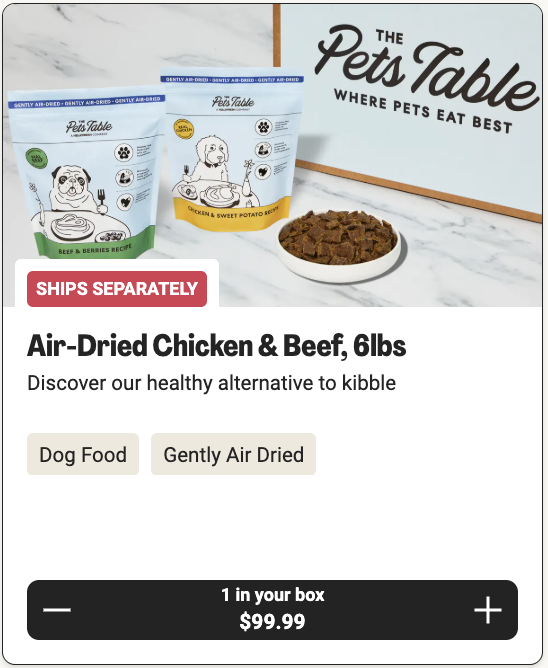 Product with Ships Separately badge